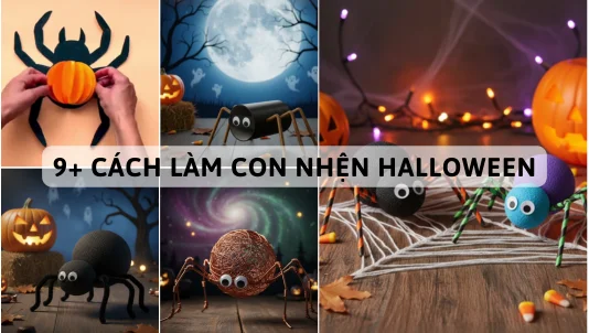 9+ Cách làm con nhện halloween dễ thương, đơn giản ngay tại nhà