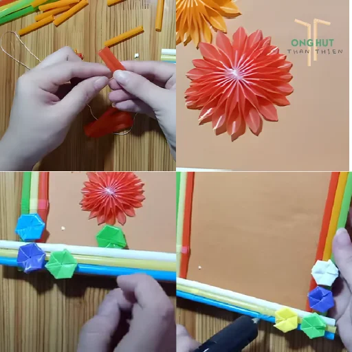 Cách làm khung ảnh bằng ống hút để trang trí đơn giản, đẹp