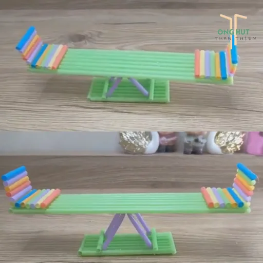 Hướng dẫn chi tiết cách làm cầu bập bênh bằng ống hút đơn giản, sáng tạo cho bé