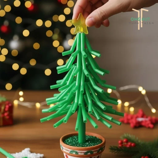 5 Cách làm cây thông Noel bằng ống hút siêu dễ, đơn giản, cực độc đáo