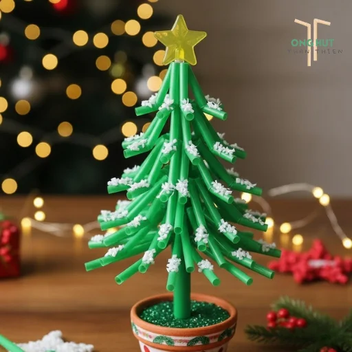 5 Cách làm cây thông Noel bằng ống hút siêu dễ, đơn giản, cực độc đáo