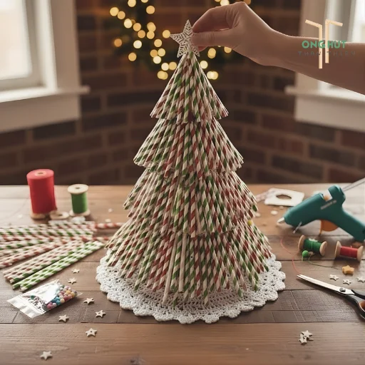 5 Cách làm cây thông Noel bằng ống hút siêu dễ, đơn giản, cực độc đáo