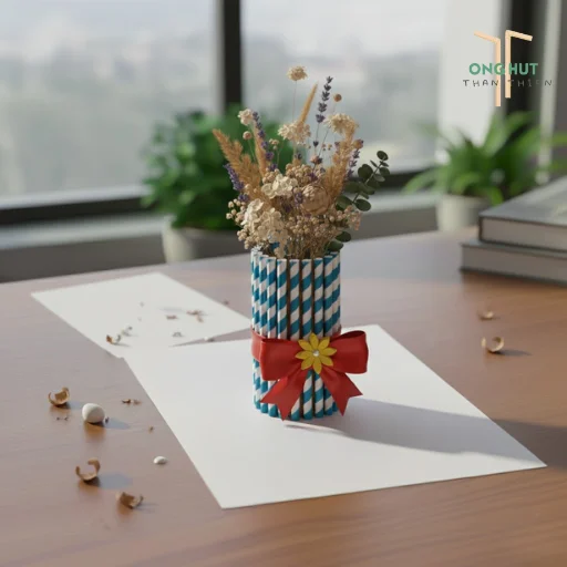 3 Cách làm chậu hoa bằng ống hút đơn giản, đẹp mắt, cực dễ ngay tại nhà