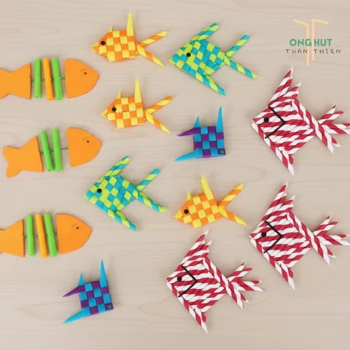 Cách làm con cá bằng ống hút tái chế sáng tạo, cực dễ cho bé tại nhà