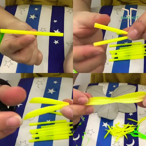 Cách làm hoa hướng dương bằng ống hút đơn giản trang trí bàn học cực xinh