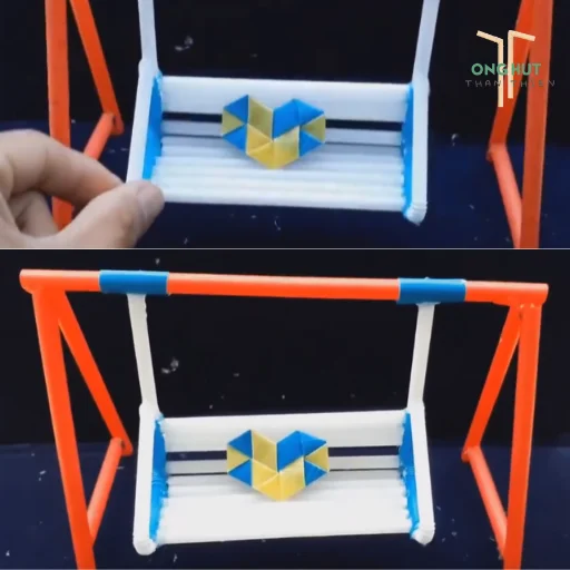 Cách làm xích đu bằng ống hút dễ thương, cực đơn giản tại nhà cho bé