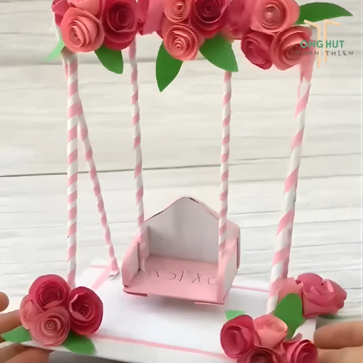 Cách làm xích đu bằng ống hút dễ thương, cực đơn giản tại nhà cho bé