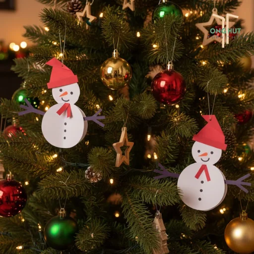 Hướng dẫn làm người tuyết bằng giấy đơn giản, cực dễ cho mùa Noel