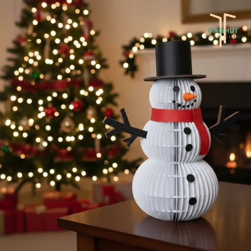 Hướng dẫn làm người tuyết bằng giấy đơn giản, cực dễ cho mùa Noel