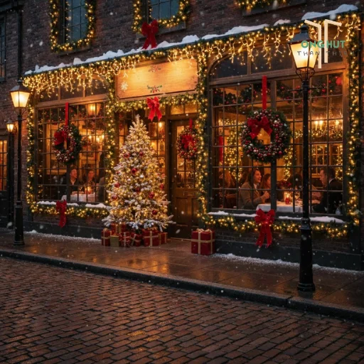 15+ Ý tưởng trang trí Noel cho quán ăn đẹp, nổi bật giúp thu hút khách